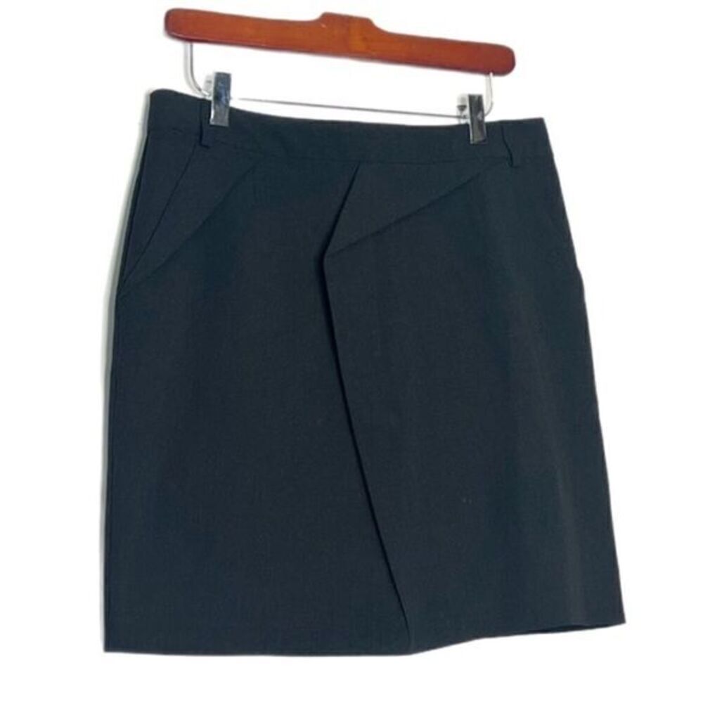 Anthropologie Acote Asymmetrical Black Mini Skirt